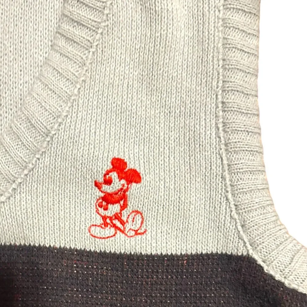 Vintage Disney Mickey Mouse Boys Blue Sweater‎ Vest Size Small 8